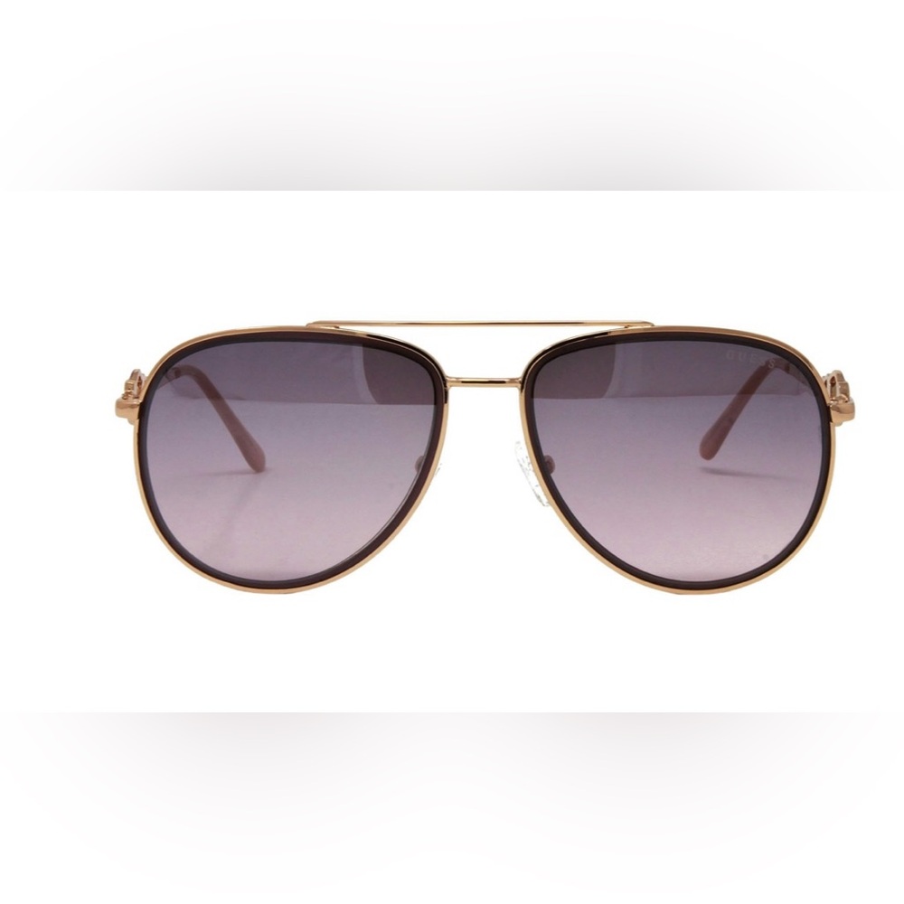 NWT Guess Women's Aviator Sunglasses - 56mm - Gold Rose Pink